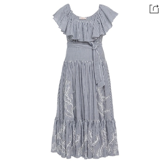 TORY BURCH EYELET EMBROIDERED DRESS - Picture 8 of 9